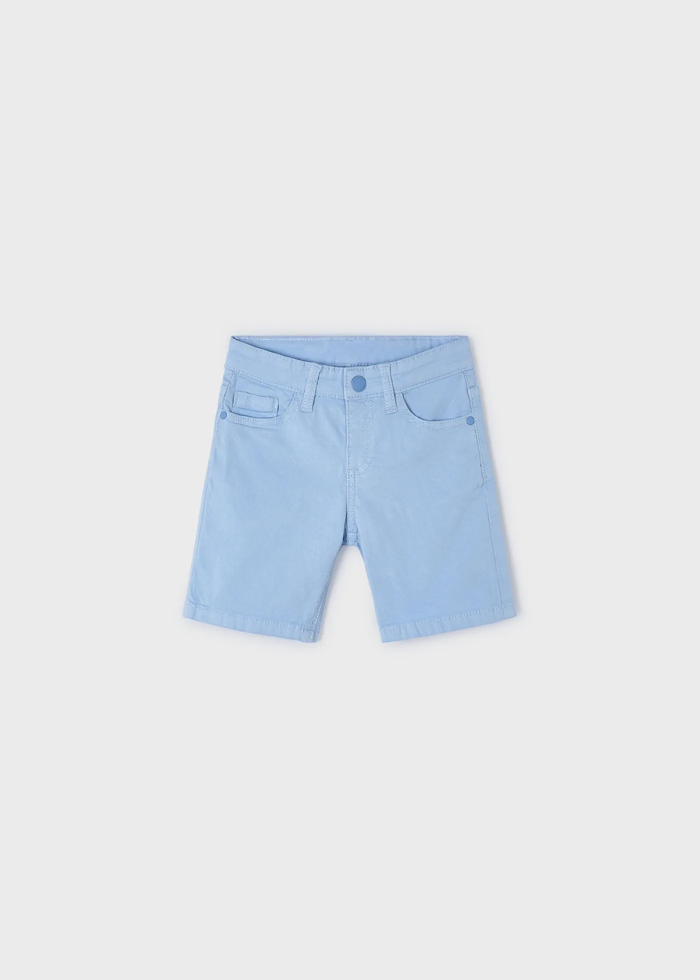 204 - Basic 5 pockets twill shorts for boy - Powder blue