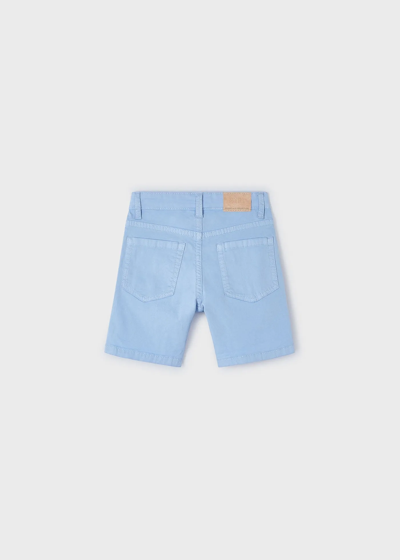 204 - Basic 5 pockets twill shorts for boy - Powder blue