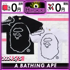 A BATHING APE  |Unisex Street Style Collaboration Logo T-Shirts