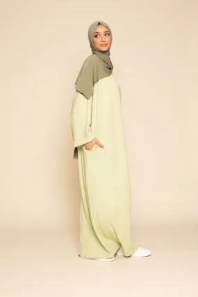 Abaya oversize anís