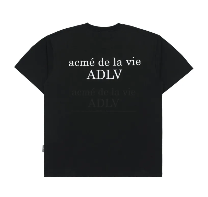 acme de la vie  |Plain Cotton Short Sleeves Oversized T-Shirts