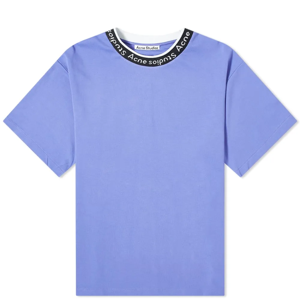 Acne Studios Extorr Logo Rib T-ShirtDusty Purple