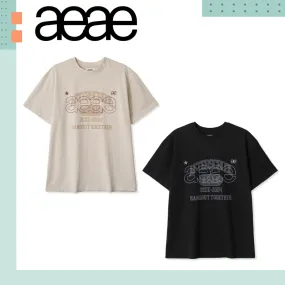 AEAE  |Unisex Street Style Cotton Short Sleeves Logo T-Shirts