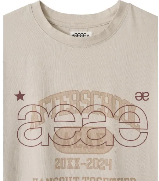 AEAE  |Unisex Street Style Cotton Short Sleeves Logo T-Shirts