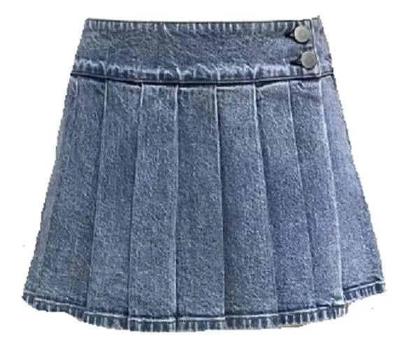 Alice + Olivia - Noah Denim Pleated Skort - Georgia Vintage Blue