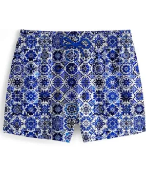 Aloha from Deer Men's Blue / Black Mosaic Swimming Shorts