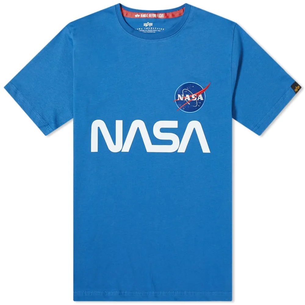 Alpha Industries NASA Reflective T-ShirtNASA Blue