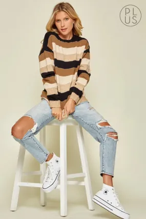 Andree by Unit brand Color Block Striped Sweater