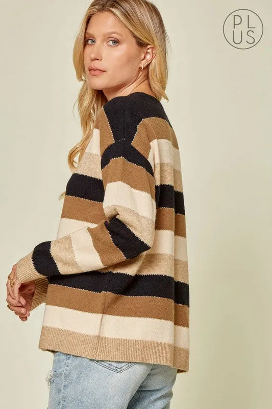 Andree by Unit brand Color Block Striped Sweater