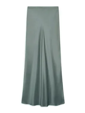 Anine Bing Bar Silk Skirt in Green