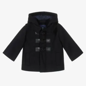 Baby Boys Blue Wool Duffle Coat