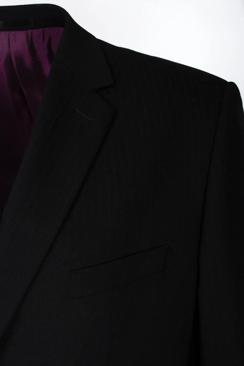 Basic Formal Suit Jacket - Black Stripe