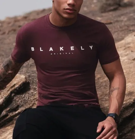 BLAKELY  |Crew Neck Street Style Short Sleeves Logo Crew Neck T-Shirts