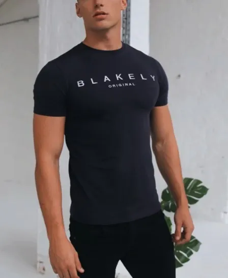 BLAKELY  |Crew Neck Street Style Short Sleeves Logo Crew Neck T-Shirts