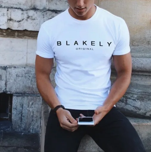 BLAKELY  |Crew Neck Street Style Short Sleeves Logo Crew Neck T-Shirts