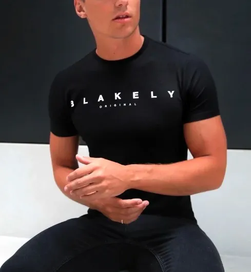 BLAKELY  |Crew Neck Street Style Short Sleeves Logo Crew Neck T-Shirts