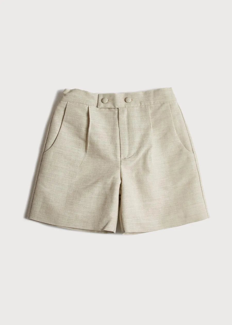 Boys Celebration Shorts Beige (4-10yrs)