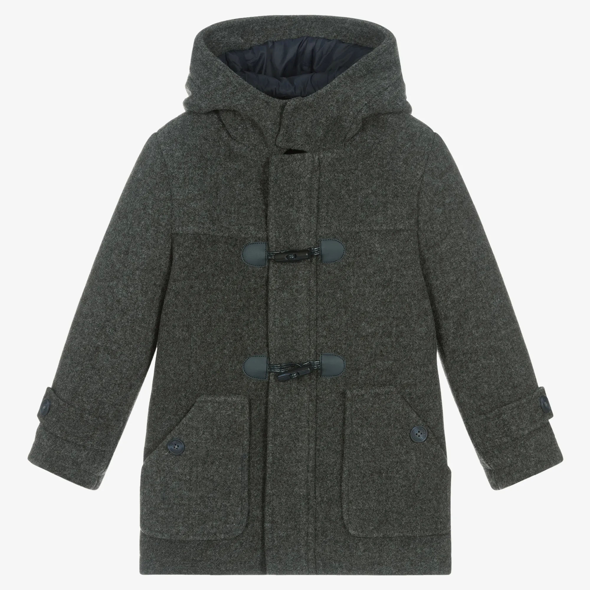 Boys Dark Grey Duffle Coat