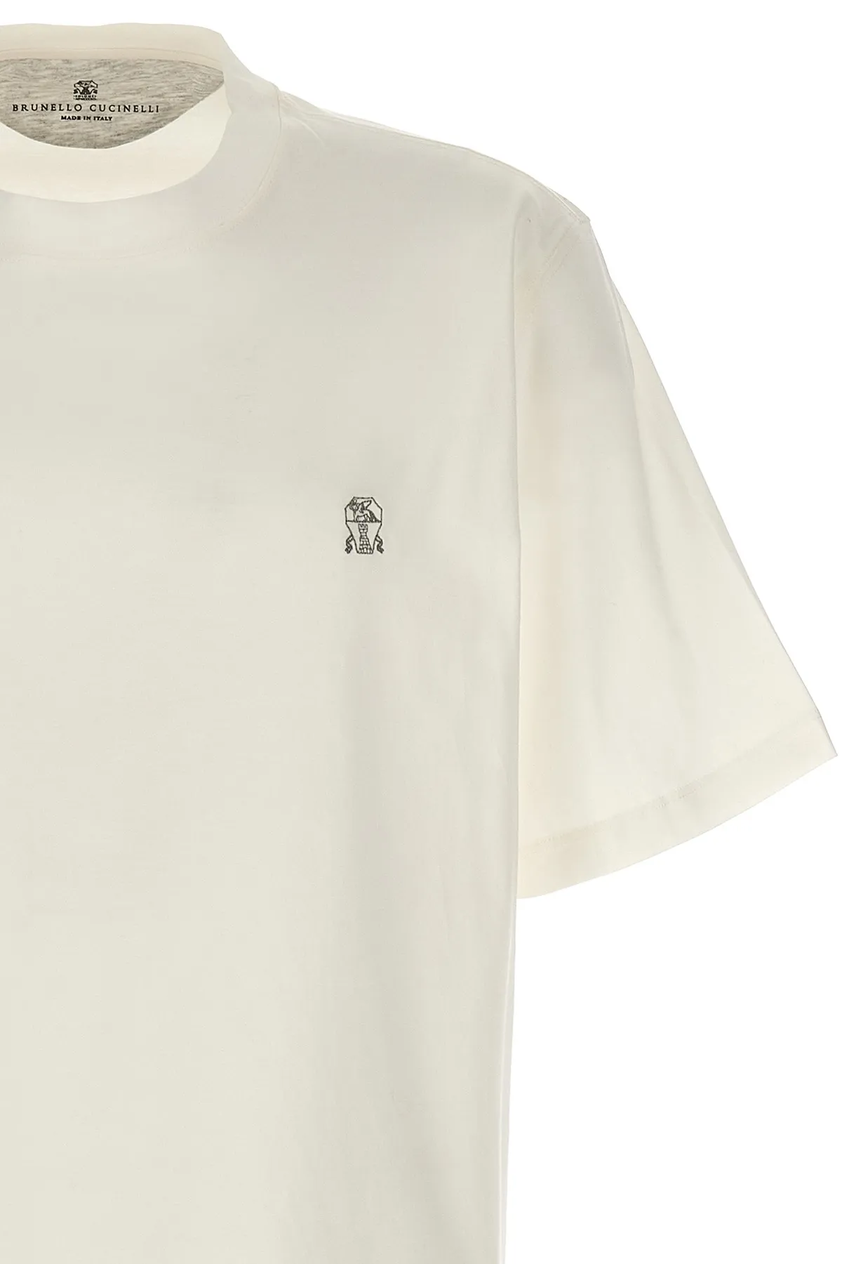 BRUNELLO CUCINELLI  |Cotton Short Sleeves Logo T-Shirts