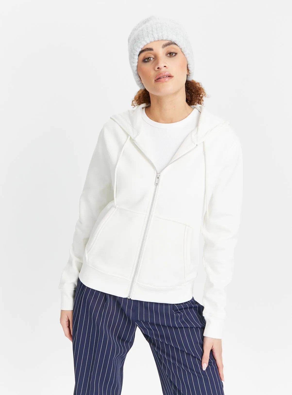 Buy Cream Zip-Through Hoodie XXL | Hoodies and sweatshirts | Tu