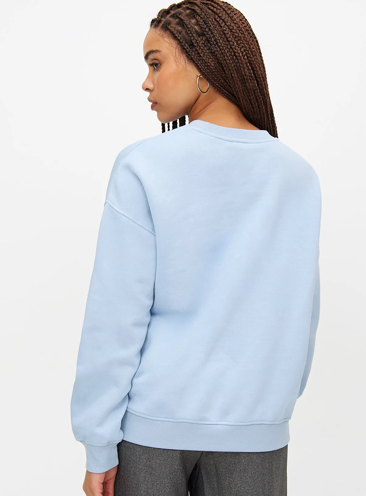 Buy Light Blue Crew Neck Relaxed Fit Sweatshirt XL | Hoodies and sweatshirts | Tu