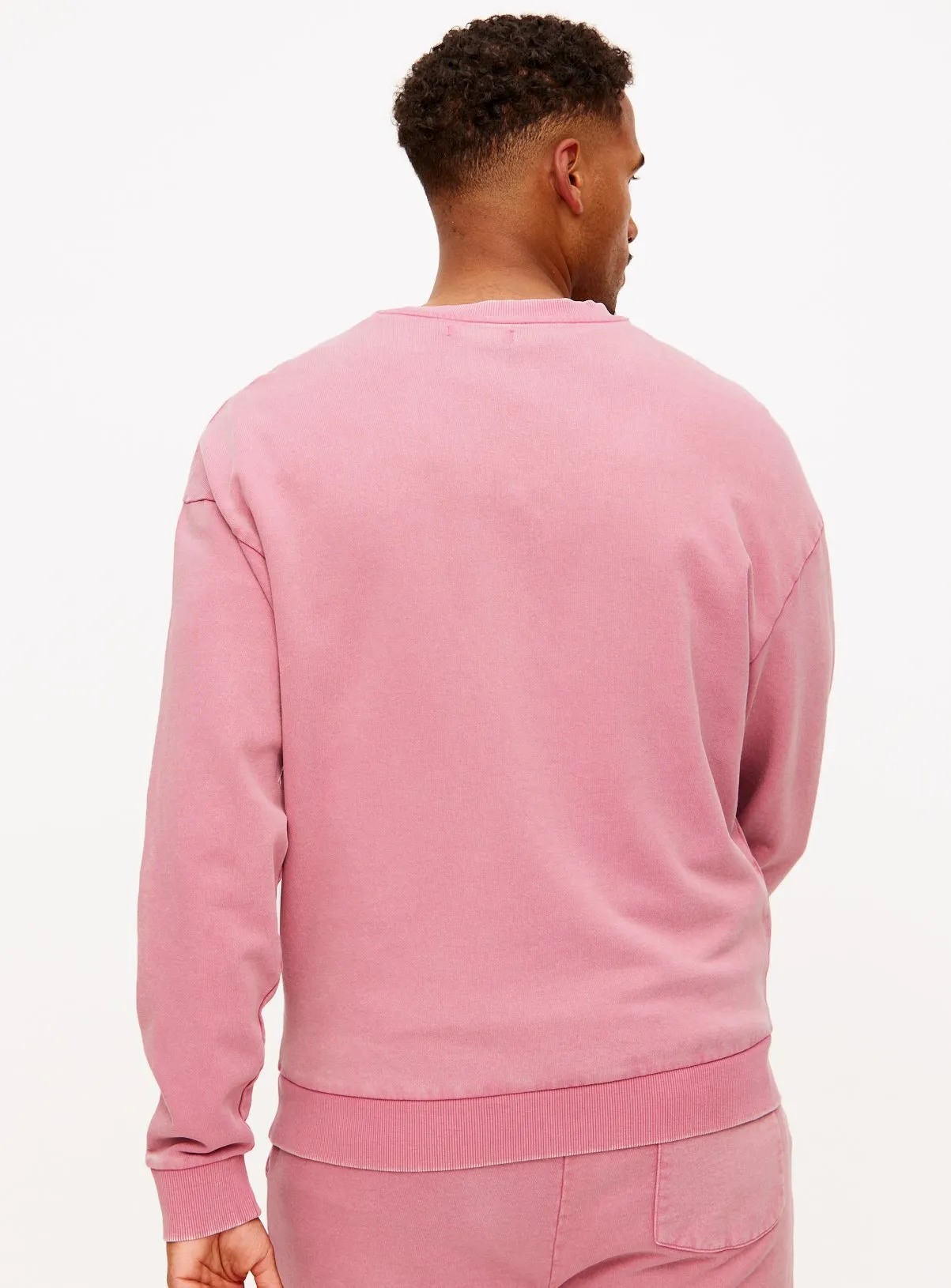 Buy Rose Pink Garment Dye Crew Neck Sweatshirt S | Sweatshirts and hoodies | Tu