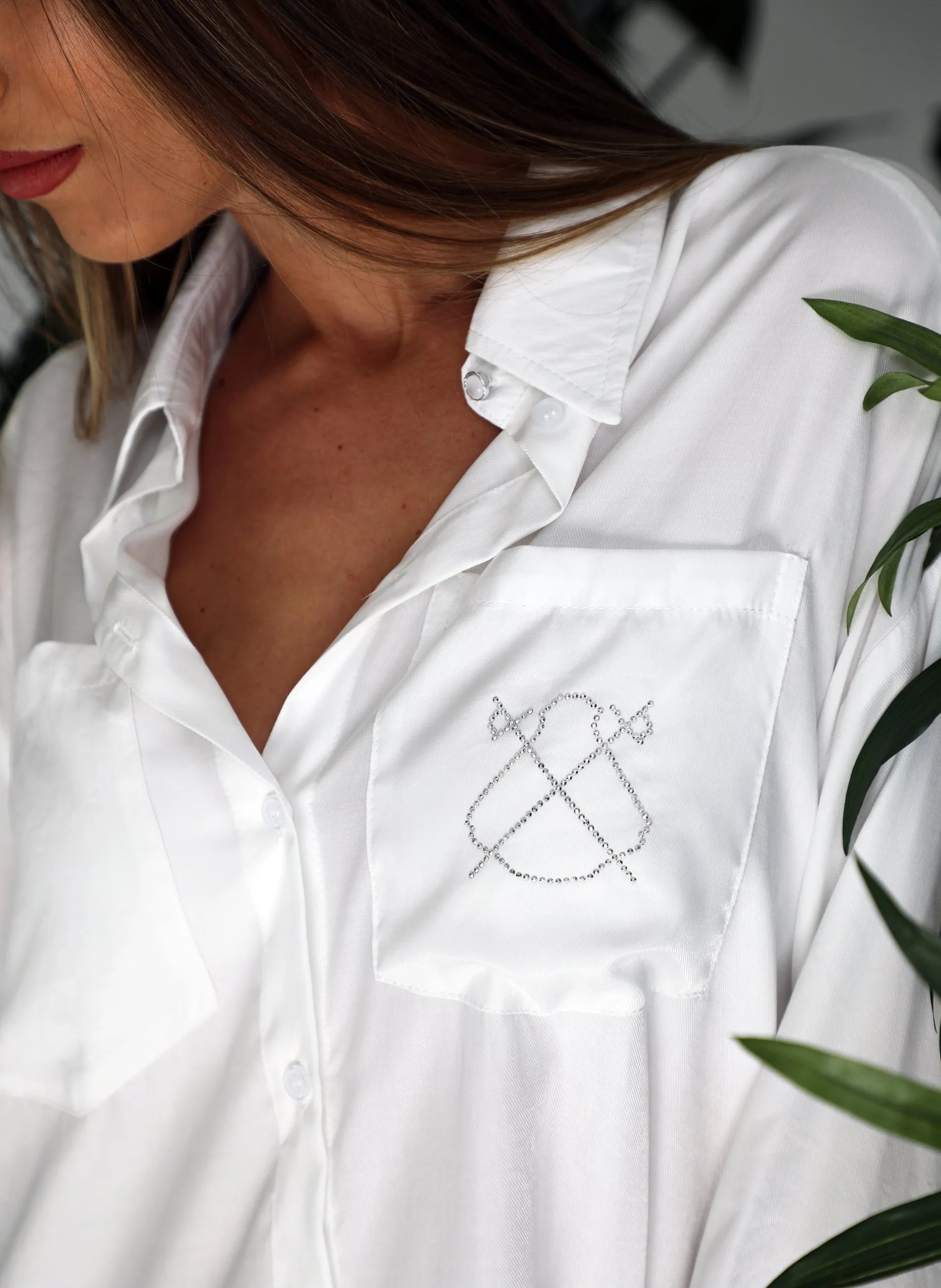 Camisa Blanca Oversize Mujer