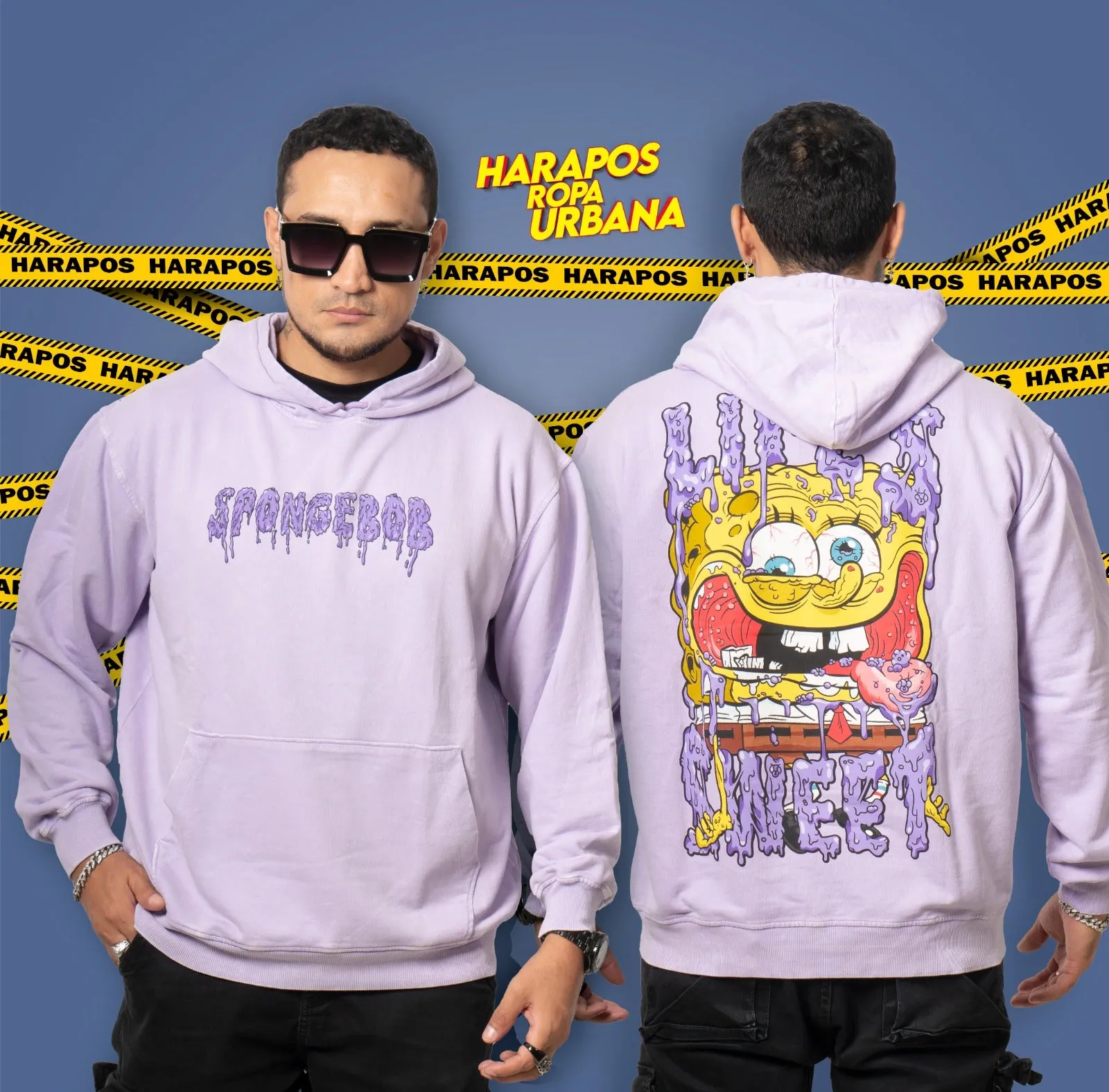 Canguro Dr. Mono oversize bob esponja morado