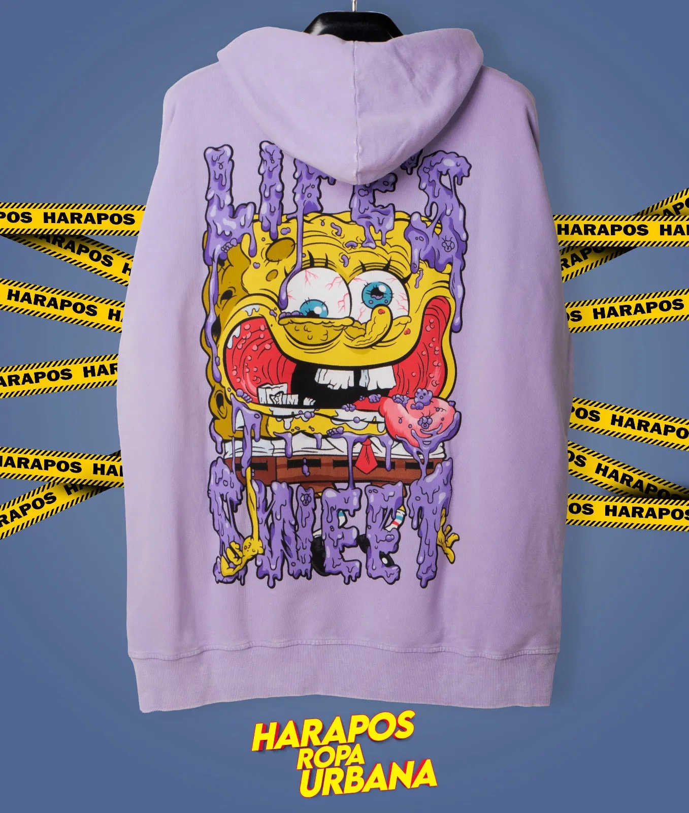 Canguro Dr. Mono oversize bob esponja morado