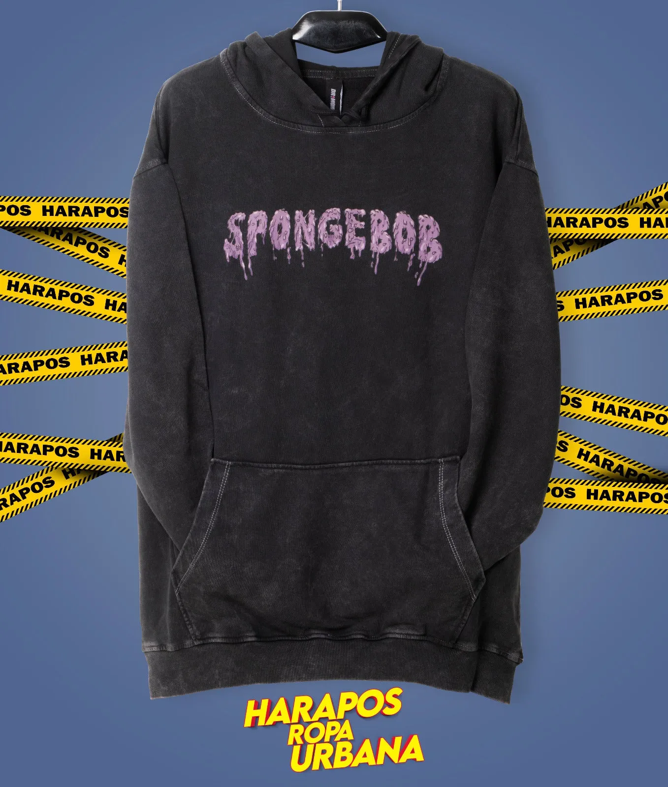 Canguro Dr. Mono oversize bob esponja negro