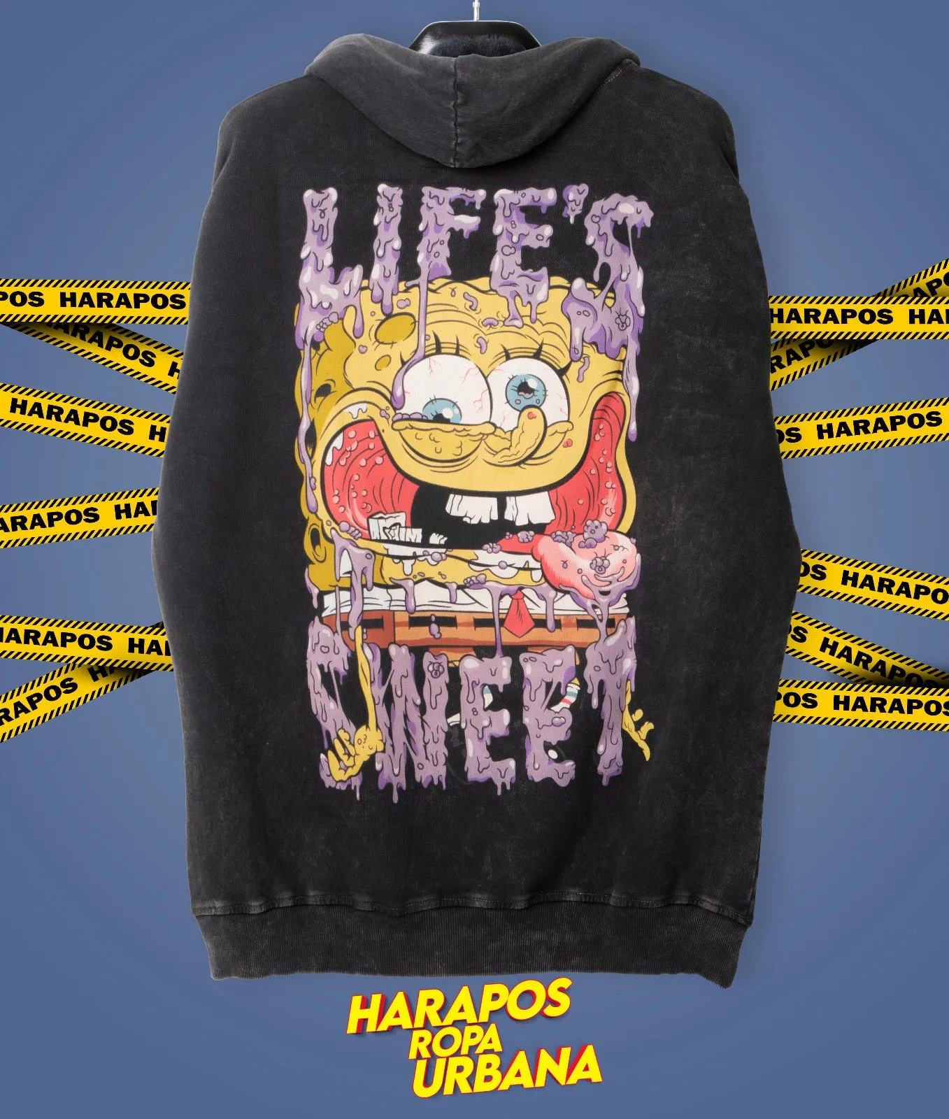 Canguro Dr. Mono oversize bob esponja negro