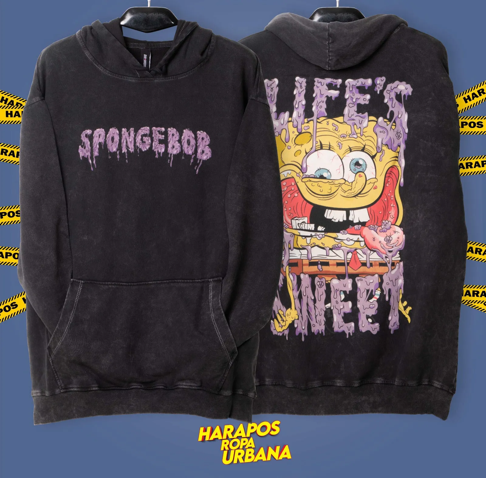 Canguro Dr. Mono oversize bob esponja negro