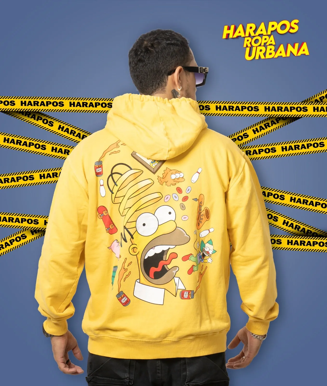 Canguro Dr. Mono oversize homero pierde cabeza amarillo