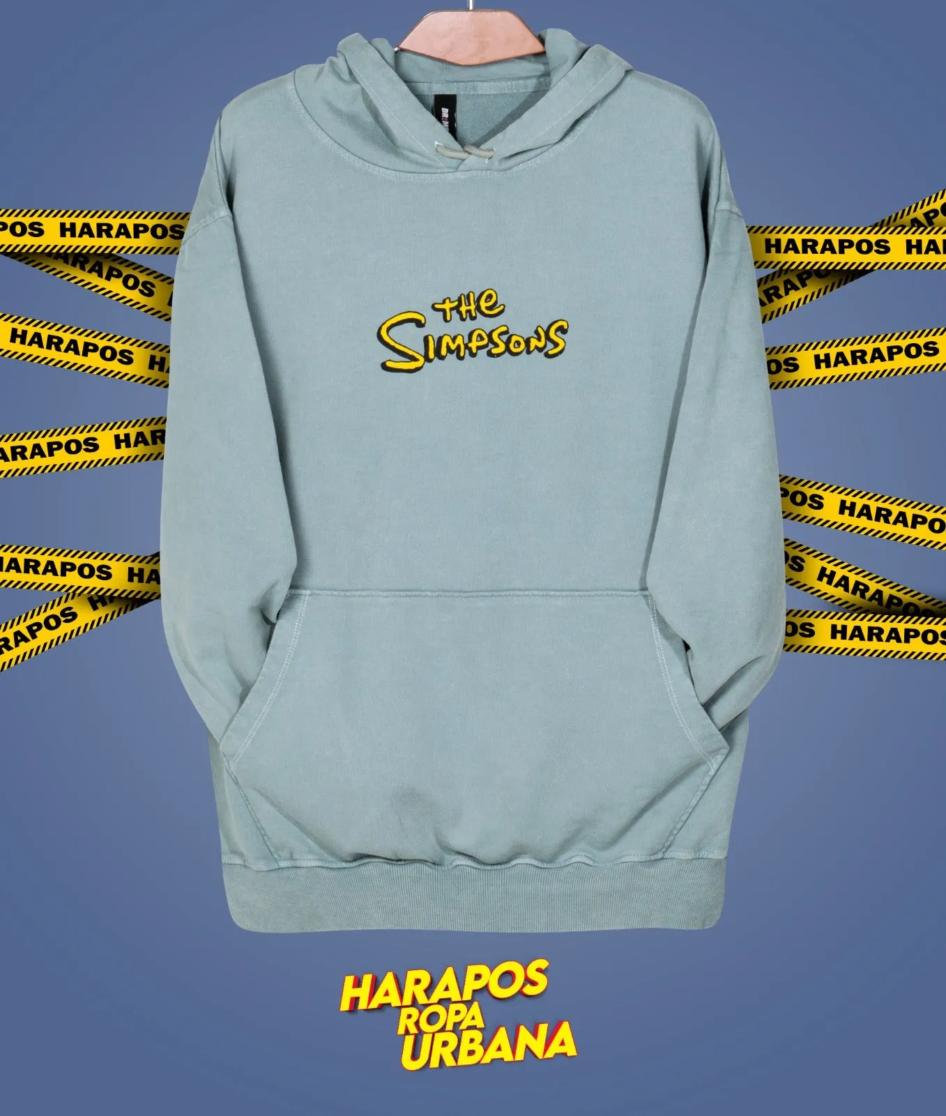 Canguro Dr. Mono oversize los simpson verde agua taidai