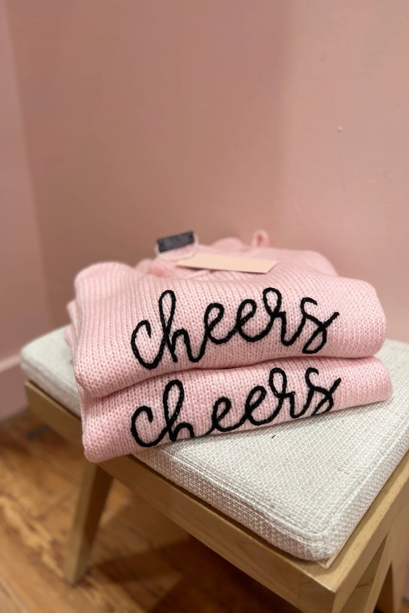 Cheers Embroidered Crew Neck