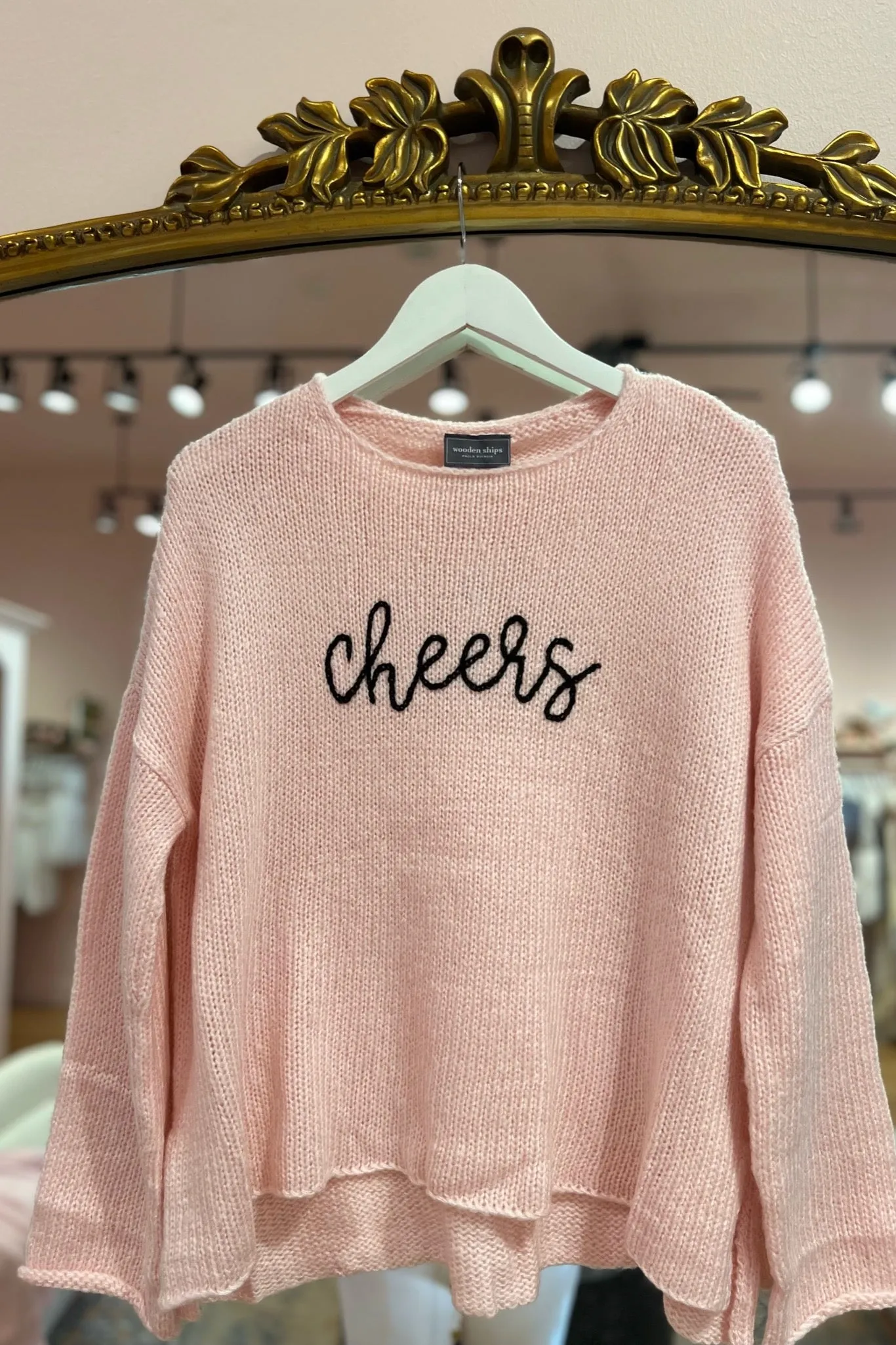 Cheers Embroidered Crew Neck