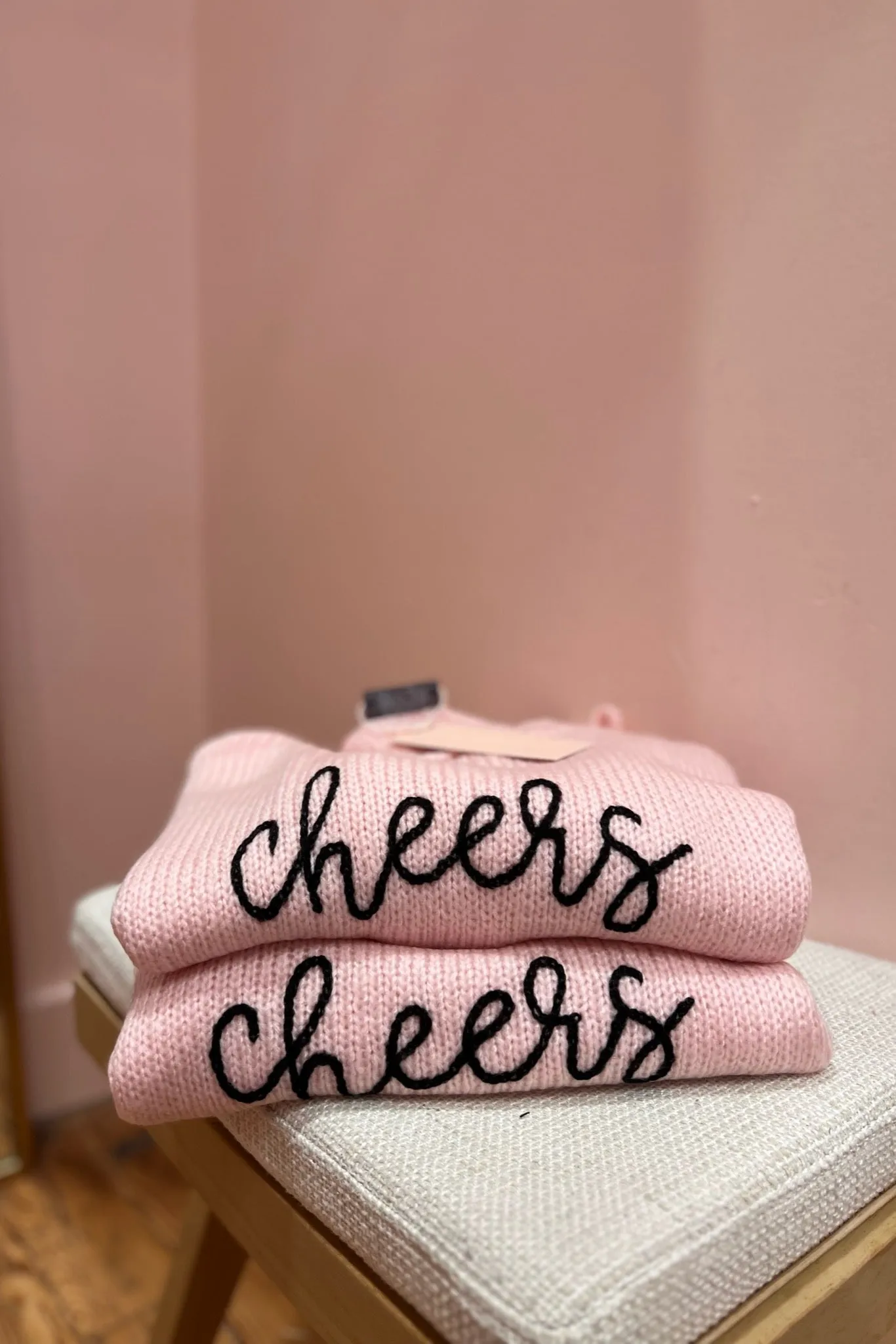 Cheers Embroidered Crew Neck