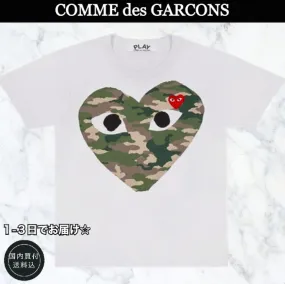 COMME des GARCONS  |Unisex U-Neck Plain Cotton Short Sleeves Logo Designers