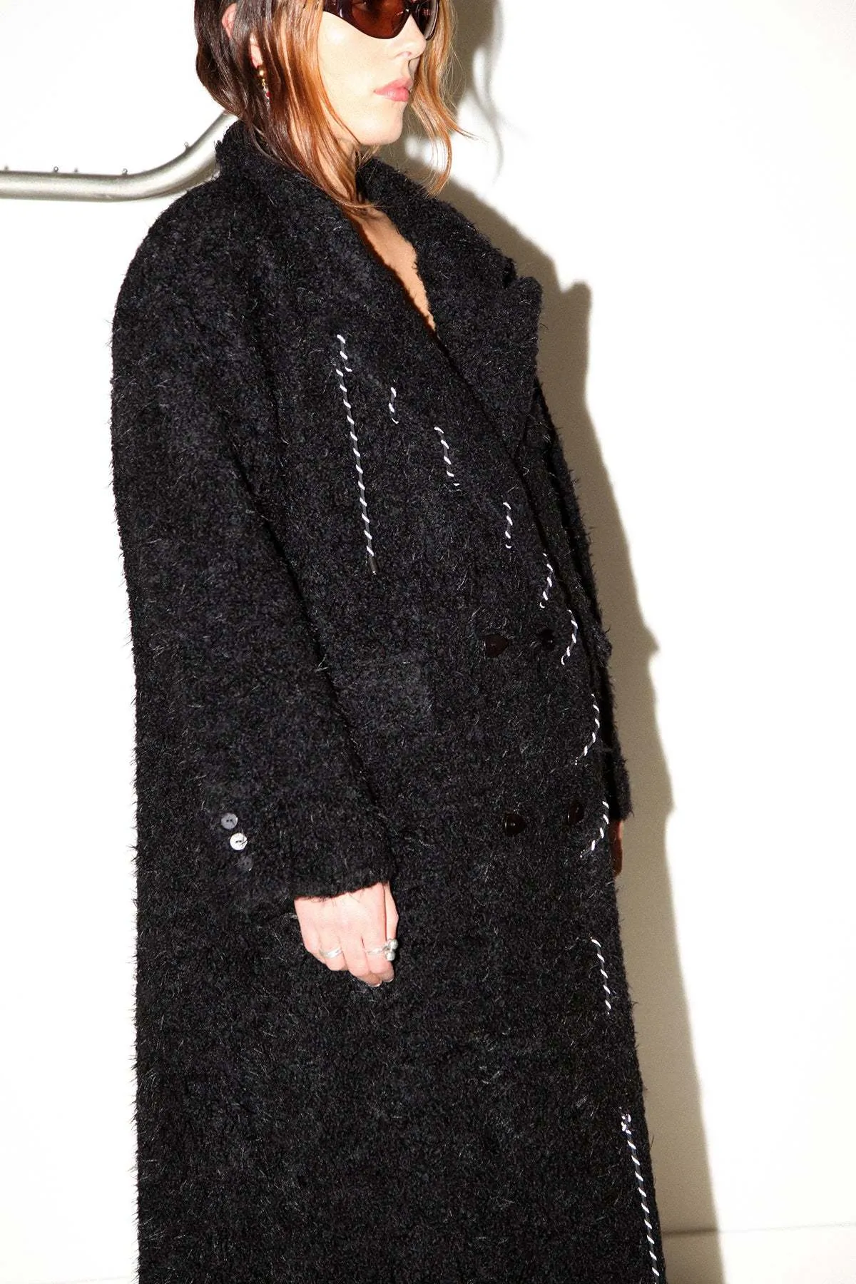 Cord Moss Coat - Black