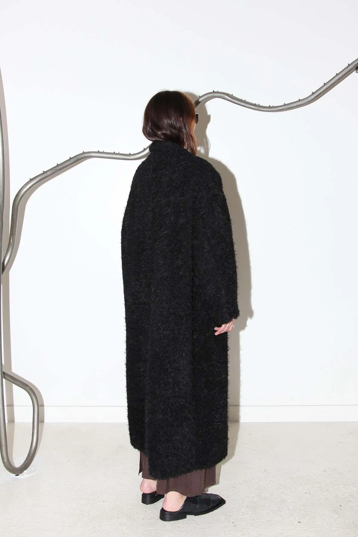 Cord Moss Coat - Black