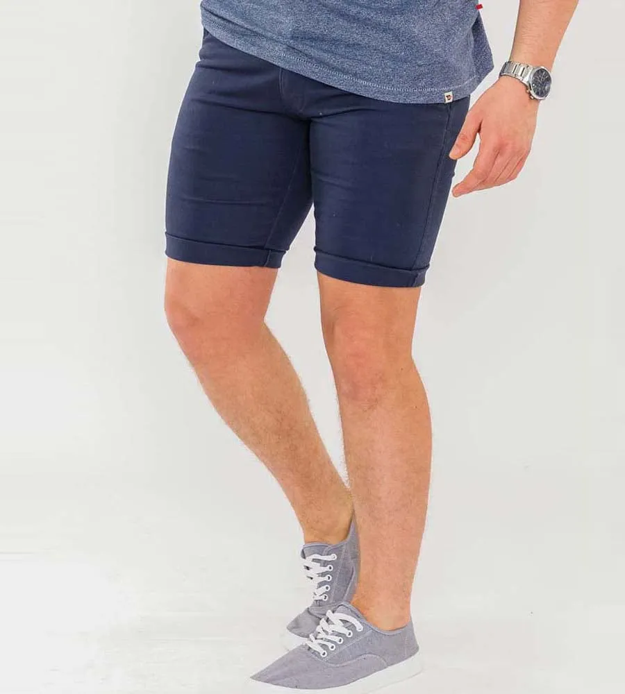 D555 Mens Navy Stretch Chino Shorts (OPALA 1)