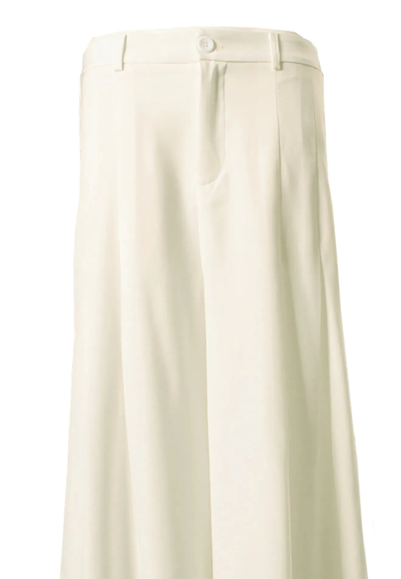 DAISY By VOIR High-Rise Elastic Pleated Wide Leg Buttoned Culottes Pants