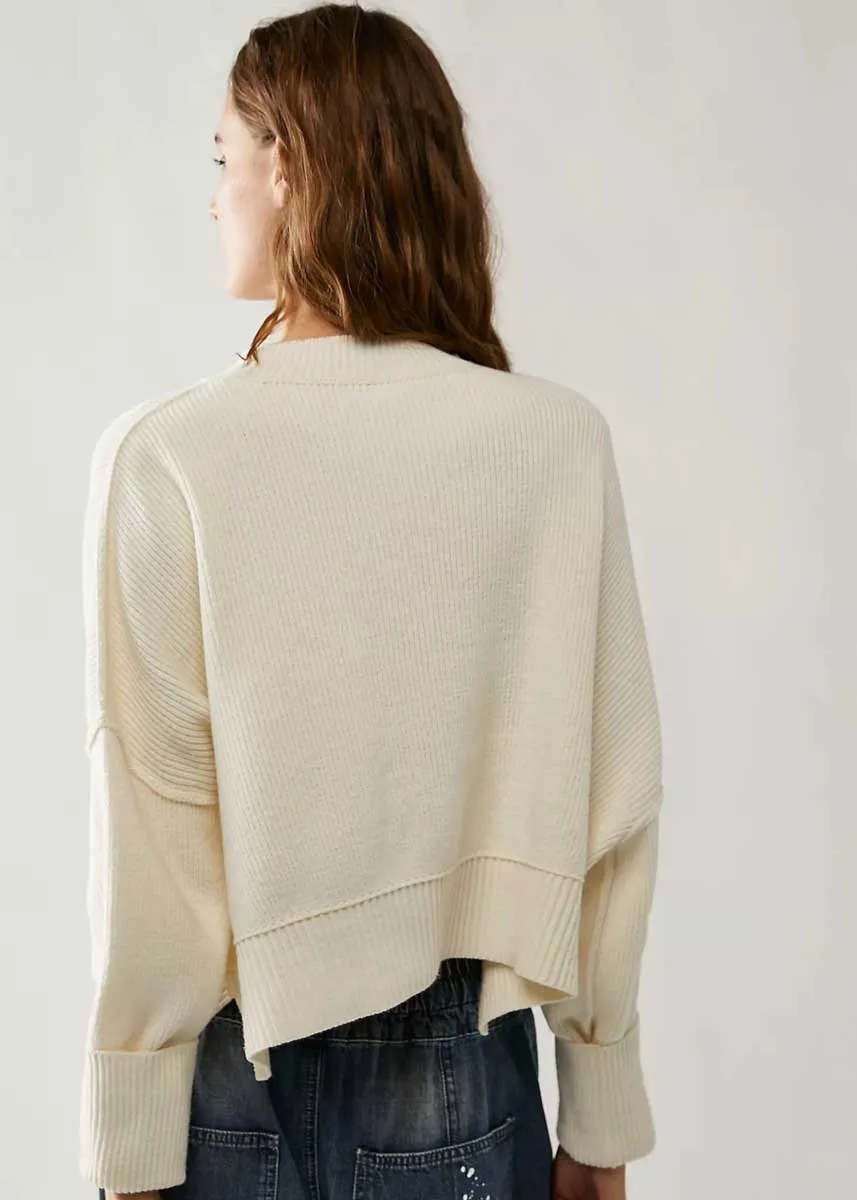 Easy Street Crop Pullover - Moonglow