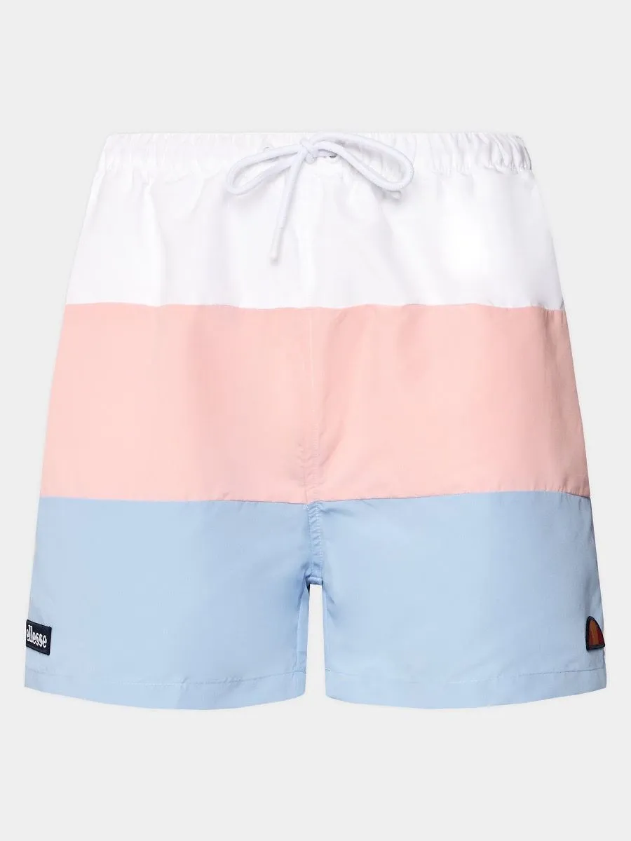 Ellesse Cielo Swim Shorts White/Pink/Blue