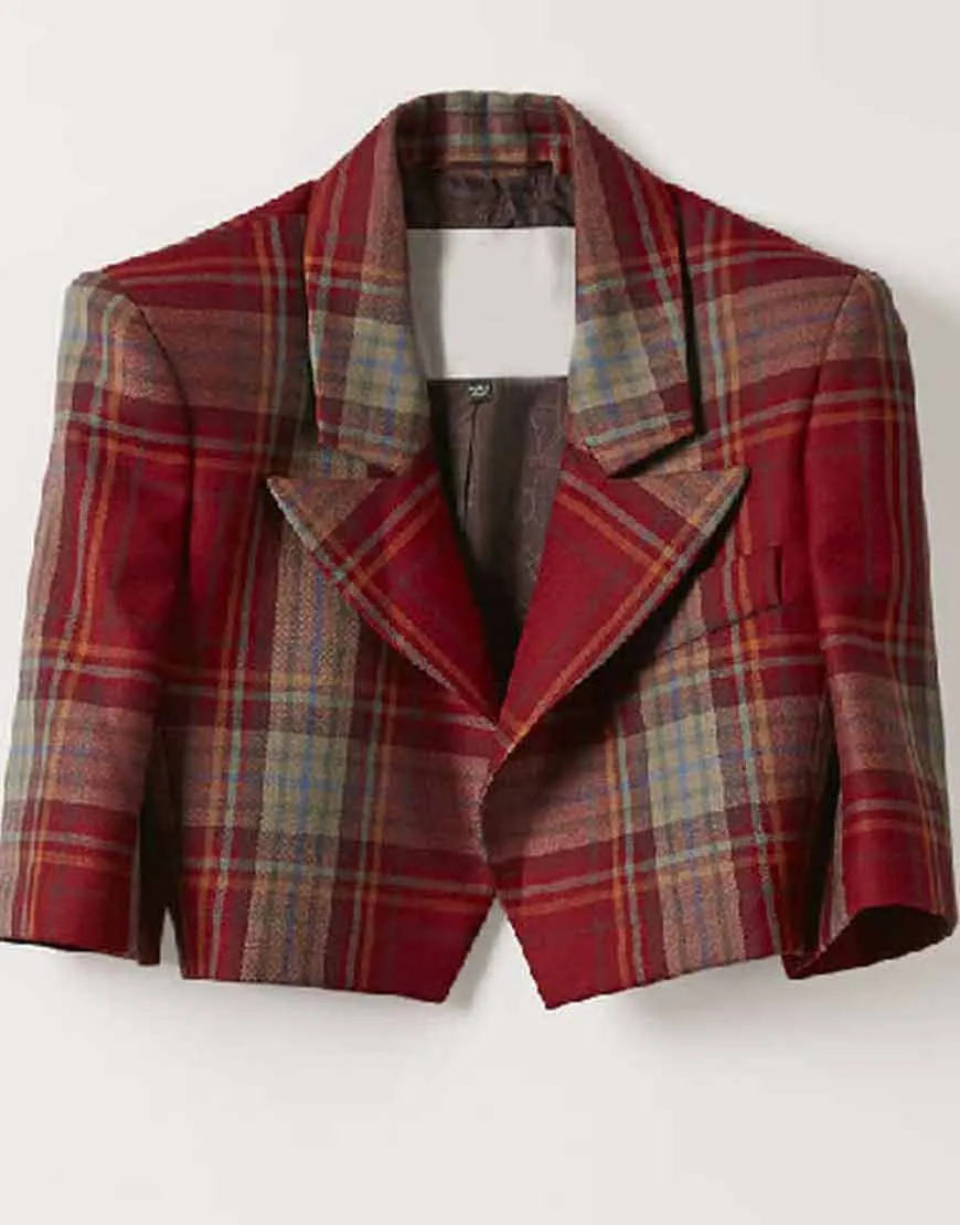 Emily In Paris Emily Cooper Red Plaid Jacket | ujackets.com