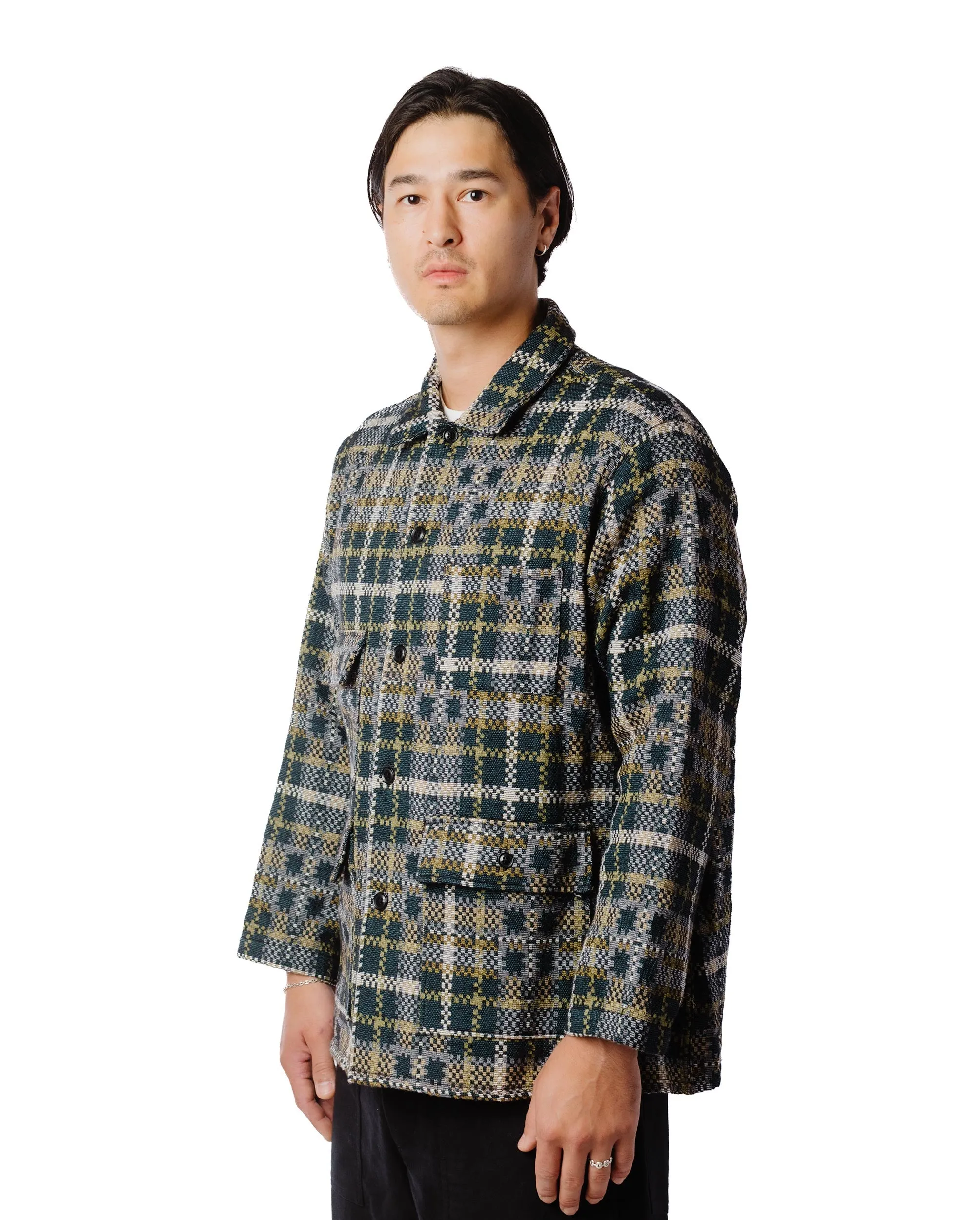 Engineered Garments BA Shirt Jacket Black/Tan Cotton Acrylic Old Plaid