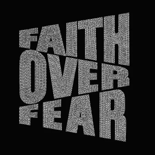 Faith Over Fear Angled Rhinestone Transfer