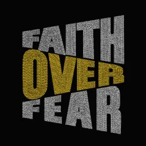 Faith Over Fear Angled Rhinestone Transfer