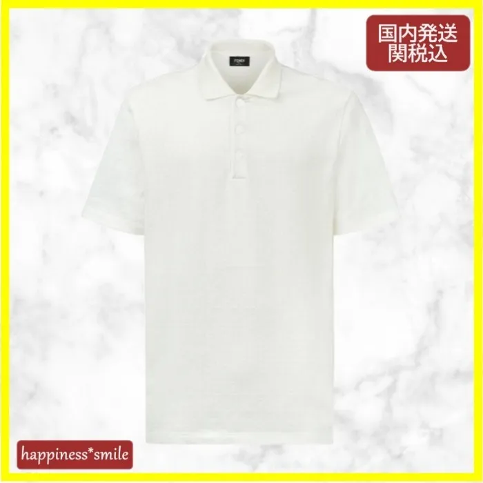 FENDI  |Plain Cotton Short Sleeves Logo Luxury Shirts