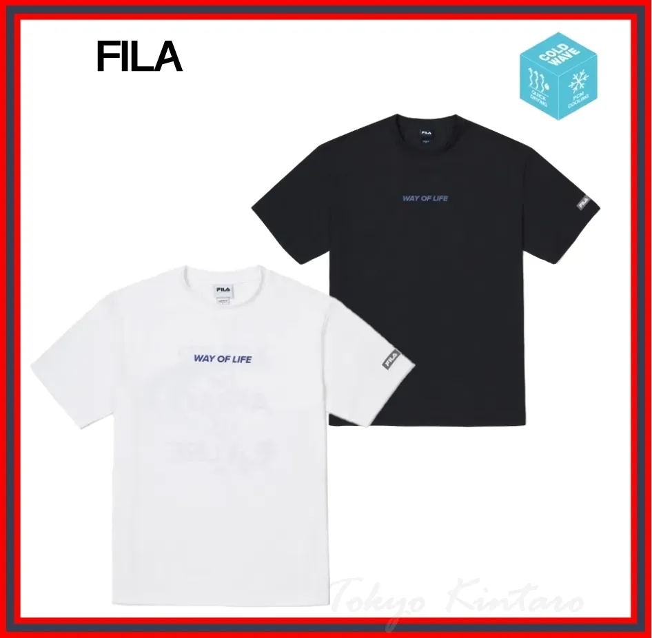 FILA  |Unisex Street Style Short Sleeves Logo T-Shirts